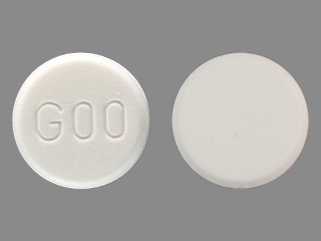 White Round pill with imprint G00 — Plan b one-step Levonorgestrel 1.5 mg; (view 2)
