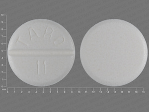 White Round pill with imprint TARO;11 — Carbamazepine Carbamazepine 200 mg; (view 2)