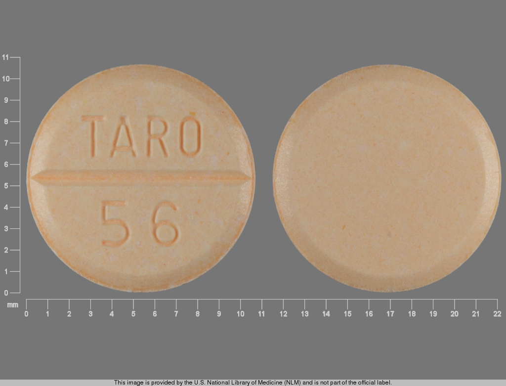 Orange Round pill with imprint TARO;56 — Amiodarone hydrochloride 200 mg (view 2)