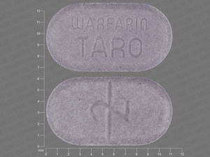 Purple Oval pill with imprint 2;WARFARIN;TARO — Warfarin sodium Warfarin sodium 2 mg; (view 4)