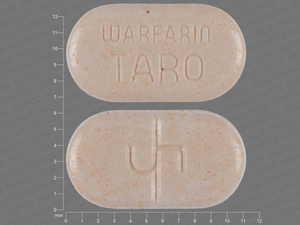 Orange Oval pill with imprint 5;WARFARIN;TARO — Warfarin sodium Warfarin sodium 5 mg; (view 4)
