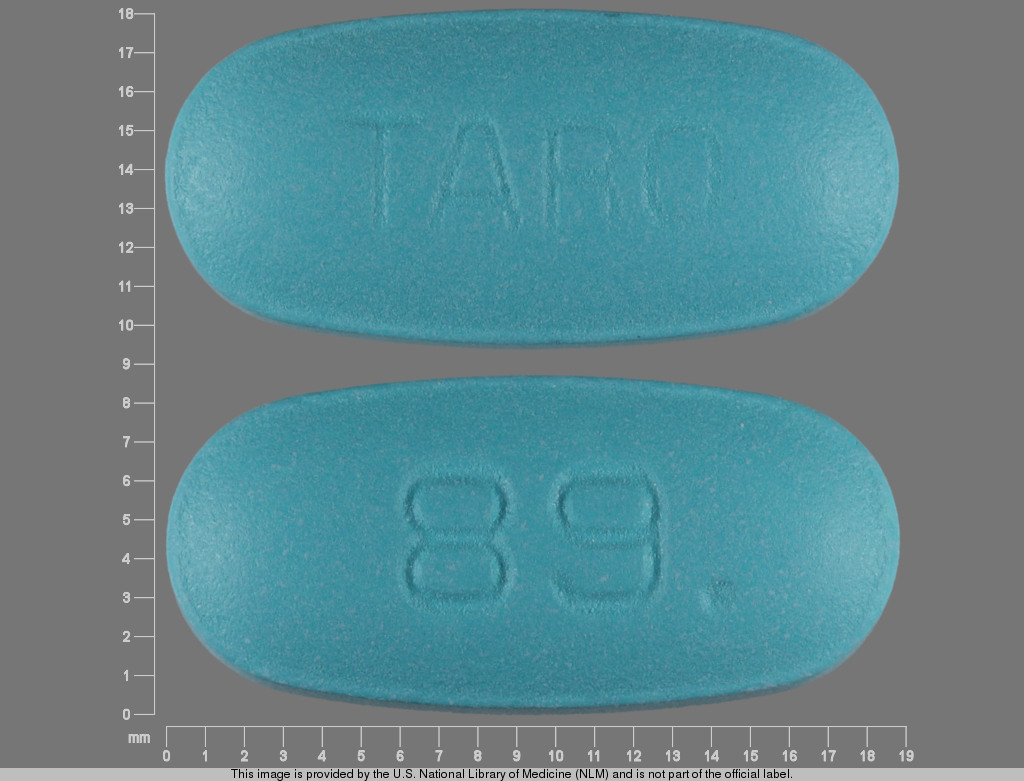 Blue Oval pill with imprint TARO;89 — Etodolac Etodolac 500 mg; (view 2)