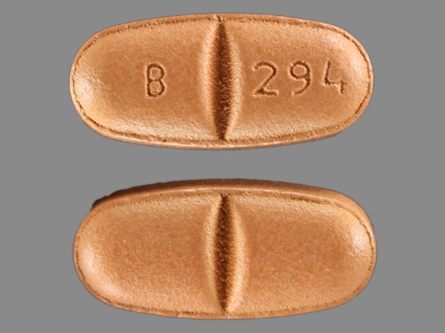 Brown Oval pill with imprint B294 — Oxcarbazepine Oxcarbazepine 600 mg; (view 2)