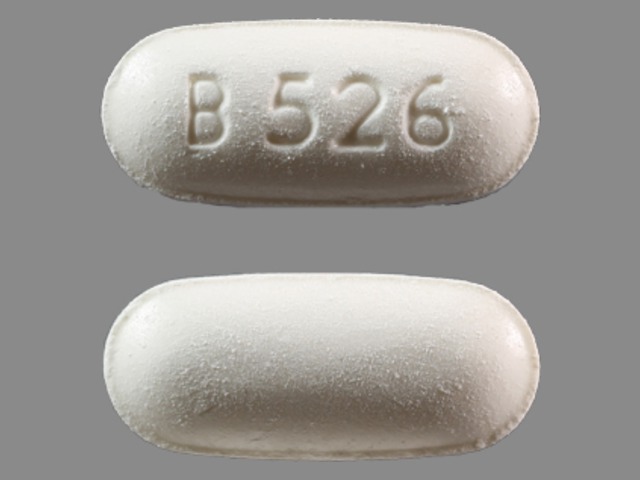 White Oval pill with imprint B;526 — Terbinafine hydrochloride Terbinafine hydrochloride 250 mg; (view 2)