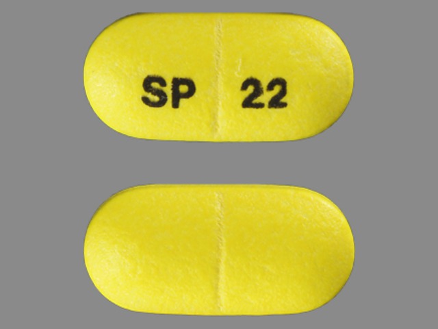 Yellow Oval pill with imprint SP;22 — Levatol Penbutolol sulfate 20 mg; (view 2)