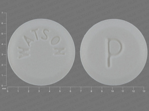 White Round pill with imprint Watson;P — {21 (ethinyl estradiol/ethynodiol/7 (inert ingredients 0.035 mg/1 mg/1 mg (view 2)