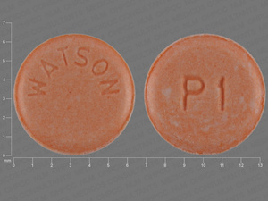 Orange Round pill with imprint WATSON;P1 — {21 (ethinyl estradiol/levonorgestrel/7 (inert ingredients 0.03 mg/0.15 mg/1 mg (view 2)