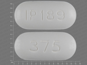 White Oval pill with imprint IP;189;375 — Naproxen 375 mg (view 2)