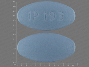 Blue Oval pill with imprint IP;193 — Naproxen sodium Naproxen sodium 275 mg; (view 3)