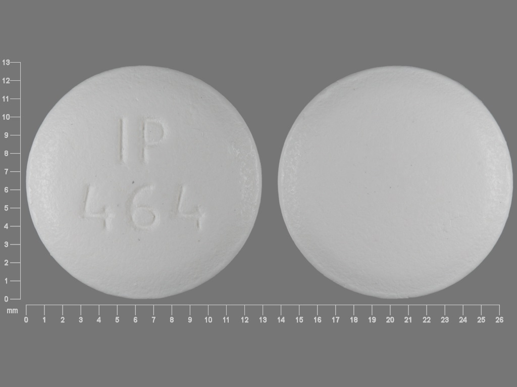 White Round pill with imprint IP;464 — Ibuprofen Ibuprofen 400 mg; (view 2)
