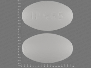 White Oval pill with imprint IP;465 — Ibuprofen Ibuprofen 600 mg; (view 8)