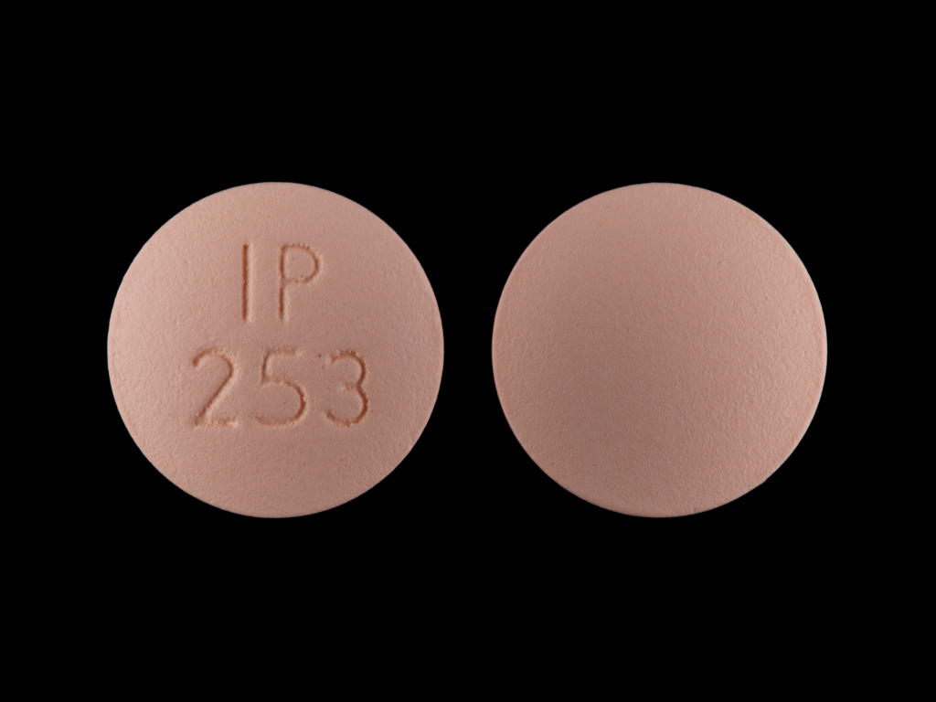 Orange Round pill with imprint IP;253 — Ranitidine Ranitidine hydrochloride 150 mg; (view 2)