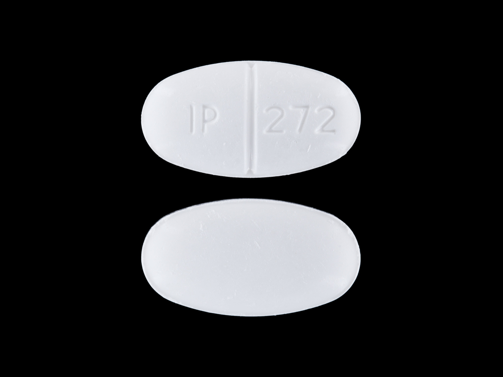 White Oval pill with imprint IP;272 — Sulfamethoxazole and trimethoprim Sulfamethoxazole 800 mg;trimethoprim 160 mg; (view 3)