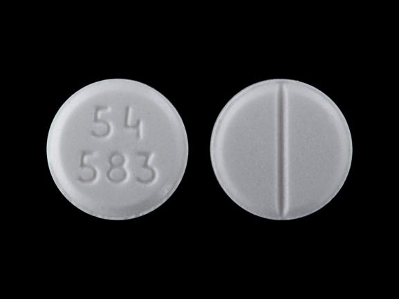 White Round pill with imprint 54;583 — Furosemide (view 4)