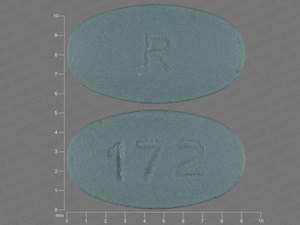 Green Oval pill with imprint R;172 — Finasteride Finasteride 5 mg; (view 2)