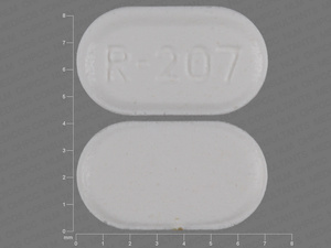 White Capsule pill with imprint R;207 — Risperidone Risperidone 0.5 mg; (view 2)
