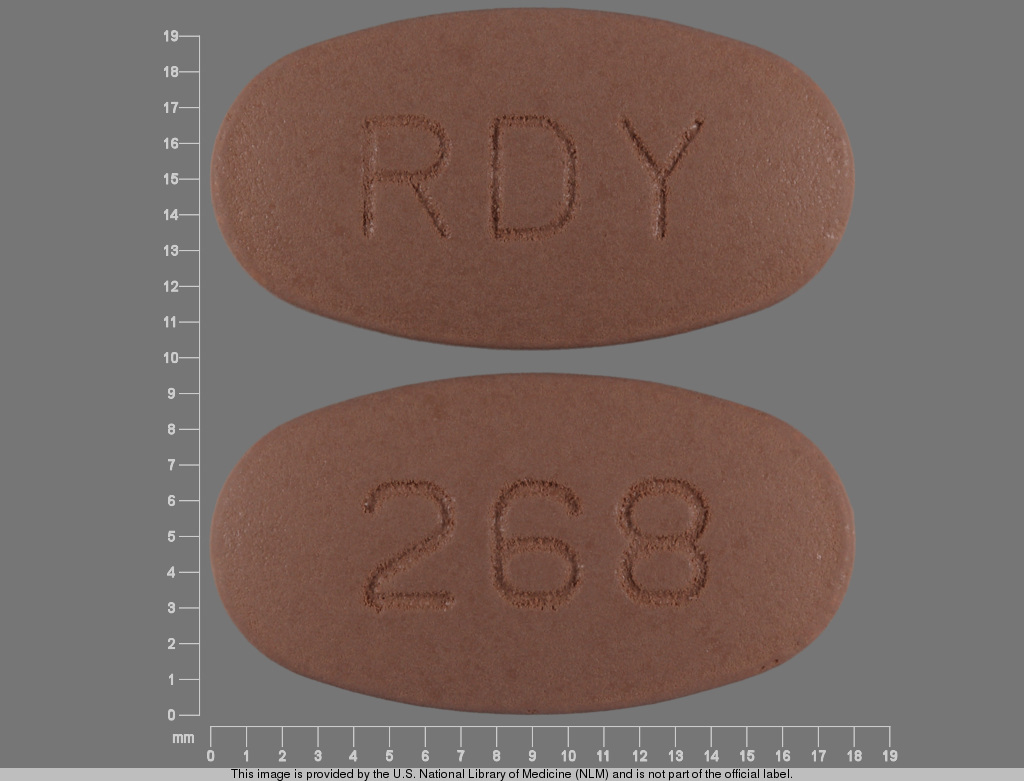 Brown Oval pill with imprint RDY;268 — Simvastatin 80 mg (view 2)