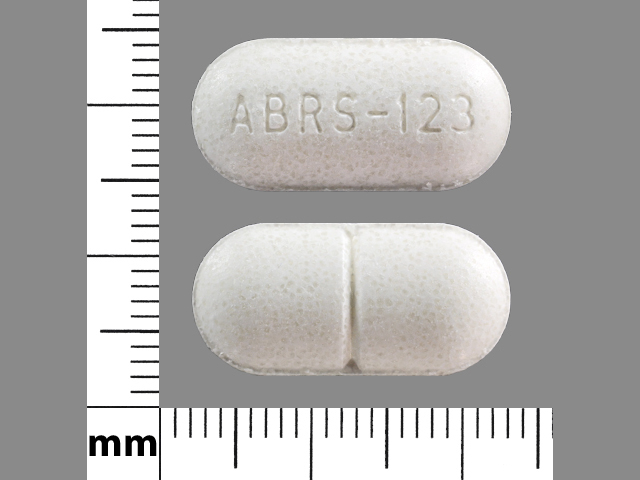 White Oval pill with imprint ABRS;123 — Potassium chloride Potassium chloride 20 meq; (view 5)