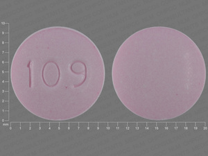 Pink Round pill with imprint 109 — Promethazine hydrochloride Promethazine hydrochloride 50 mg; (view 2)