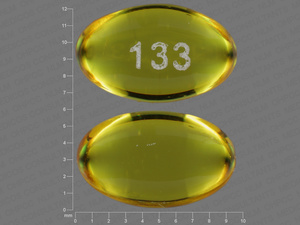 Yellow Oval pill with imprint 133 — Benzonatate Benzonatate 100 mg; (view 2)