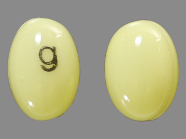 Orange Oval pill with imprint g — Hectorol Doxercalciferol 1 ug;coconut oil 99.769 mg;gelatin 47.1195 mg;glycerin 21.7116 mg;titanium dioxide 0.2388 mg;alcohol 0.2 ug;butylated hydroxyanisole 0.03 ug;fd&c yellow no. 6 0.109 mg; (view 2)