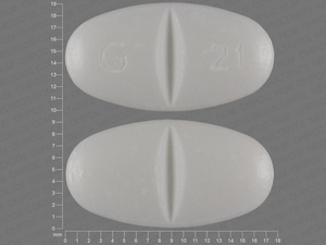 White Oval pill with imprint G;21 — Gabapentin Gabapentin 600 mg; (view 2)