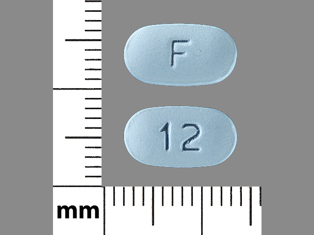 Blue Capsule pill with imprint F;12 — Paroxetine Paroxetine hydrochloride hemihydrate 30 mg; (view 2)