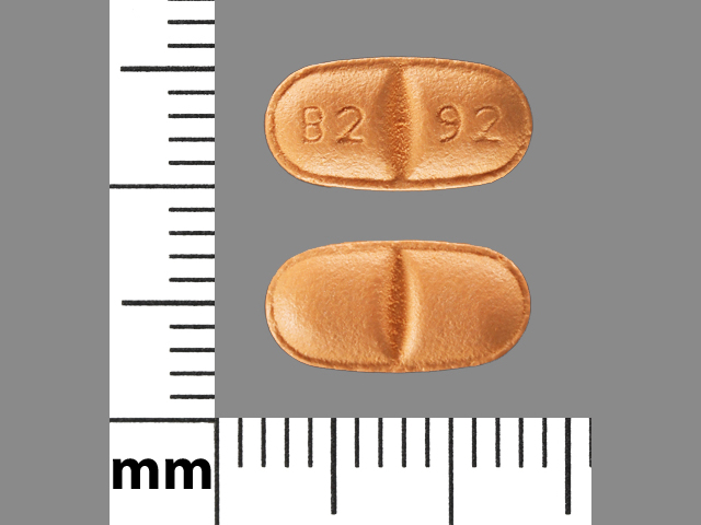 Brown Oval pill with imprint B292 — Oxcarbazepine Oxcarbazepine 150 mg; (view 2)