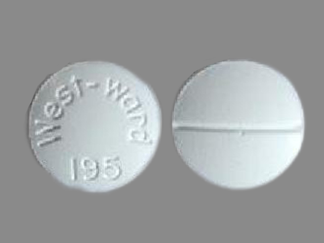 White Round pill with imprint Westward;195 — Chloroquine Chloroquine phosphate 250 mg; (view 2)