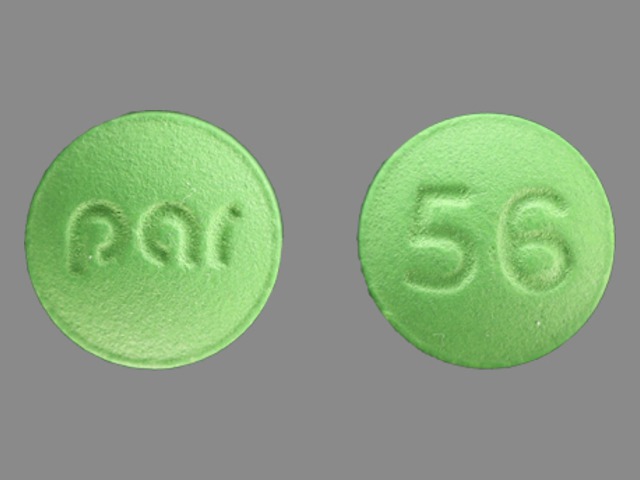 Green Round pill with imprint Par;56 — Imipramine hydrochloride Imipramine hydrochloride 50 mg; (view 2)