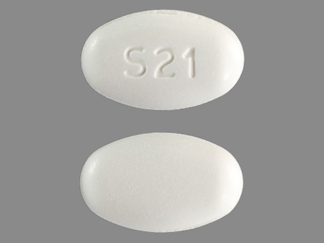 White Oval pill with imprint S21 — Penicillin v potassium Penicillin v potassium 500 mg; (view 2)