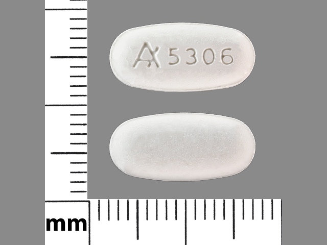 White Oval pill with imprint Apotex;5306 — Acyclovir Acyclovir 400 mg; (view 3)