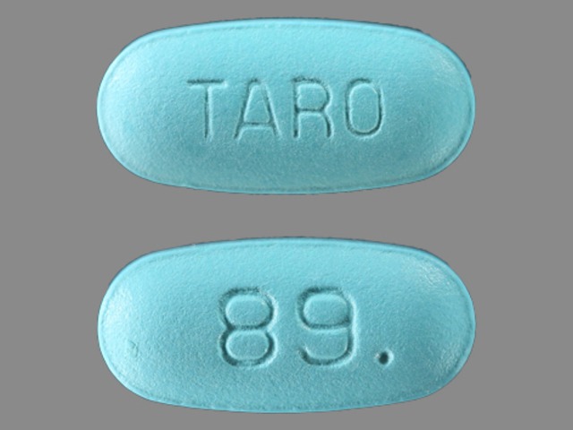 Blue Oval pill with imprint TARO;89 — Etodolac Etodolac 500 mg; (view 3)