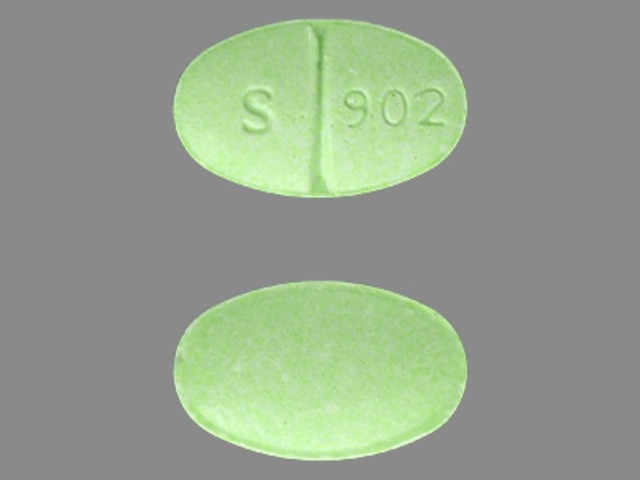 Green Oval pill with imprint S902 — Alprazolam Alprazolam 1 mg; (view 2)