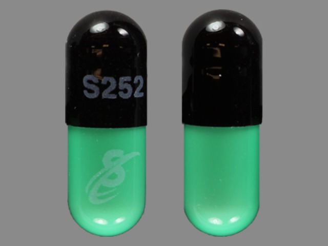 Green Capsule pill with imprint S252;S — Chlordiazepoxide hydrochloride Chlordiazepoxide hydrochloride 10 mg; (view 2)