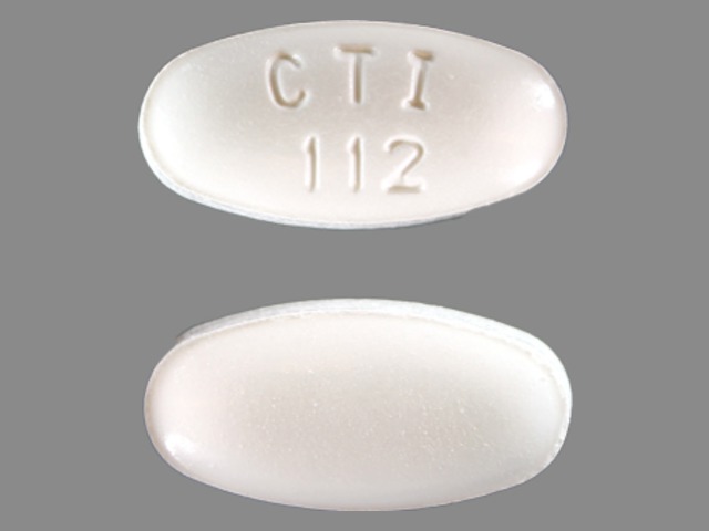 White Oval pill with imprint CTI;112 — Acyclovir Acyclovir 400 mg; (view 3)