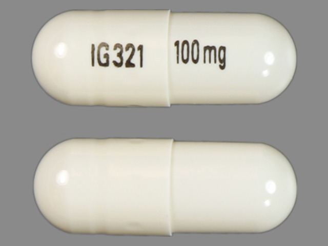 White Capsule pill with imprint IG321;100mg — Gabapentin Gabapentin 100 mg; (view 2)