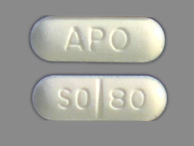 White Oval pill with imprint APO;SO;80 — Sotalol hydrochloride 80 mg (view 4)