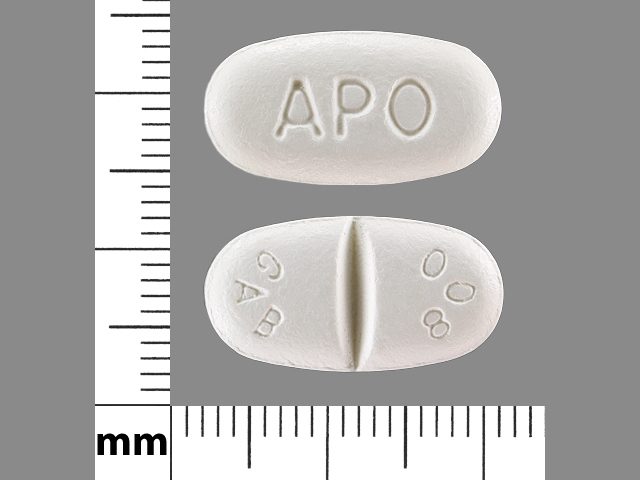 White Oval pill with imprint GAB;800;APO — Gabapentin Gabapentin 800 mg; (view 2)