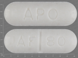 White Oval pill with imprint APO;AF;80 — Sotalol hydrochloride Sotalol hydrochloride 80 mg; (view 2)