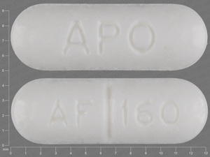 White Oval pill with imprint APO;AF;160 — Sotalol hydrochloride Sotalol hydrochloride 160 mg; (view 2)