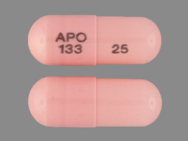 Brown Capsule pill with imprint APO;133;25 — Cyclosporine Cyclosporine 25 mg; (view 2)