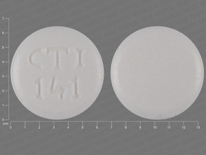 White Round pill with imprint CTI;141 — Lovastatin Lovastatin 10 mg; (view 3)