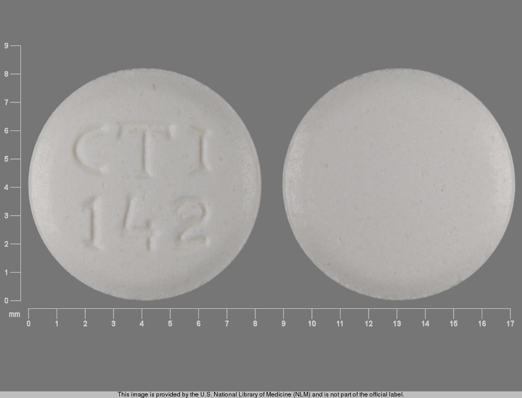 White Round pill with imprint CTI;142 — Lovastatin Lovastatin 20 mg; (view 3)