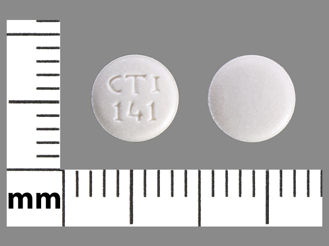 White Round pill with imprint CTI;141 — Lovastatin Lovastatin 10 mg; (view 2)