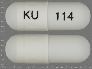 White;white Capsule pill with imprint KU;114 — Omeprazole Omeprazole 10 mg; (view 2)