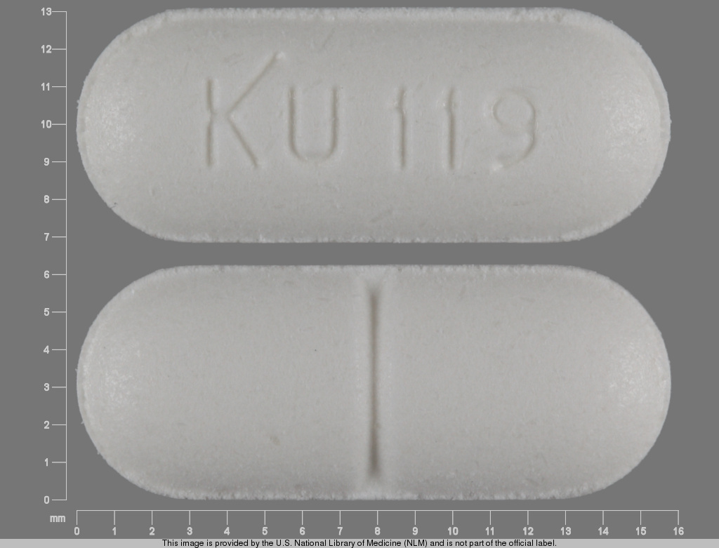 White Capsule pill with imprint KU;119; — Isosorbide mononitrate Isosorbide mononitrate 60 mg; (view 2)