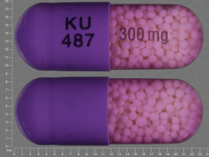 Purple Capsule pill with imprint KU;487;300;mg — Verapamil hydrochloride Verapamil hydrochloride 300 mg; (view 2)
