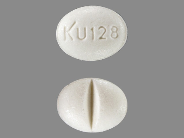 White Capsule pill with imprint KU;128; — Isosorbide mononitrate Isosorbide mononitrate 30 mg; (view 2)