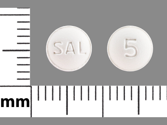 Blue Round pill with imprint SAL;7;5 — Salagen Pilocarpine hydrochloride 7.5 mg; (view 2)